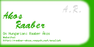 akos raaber business card